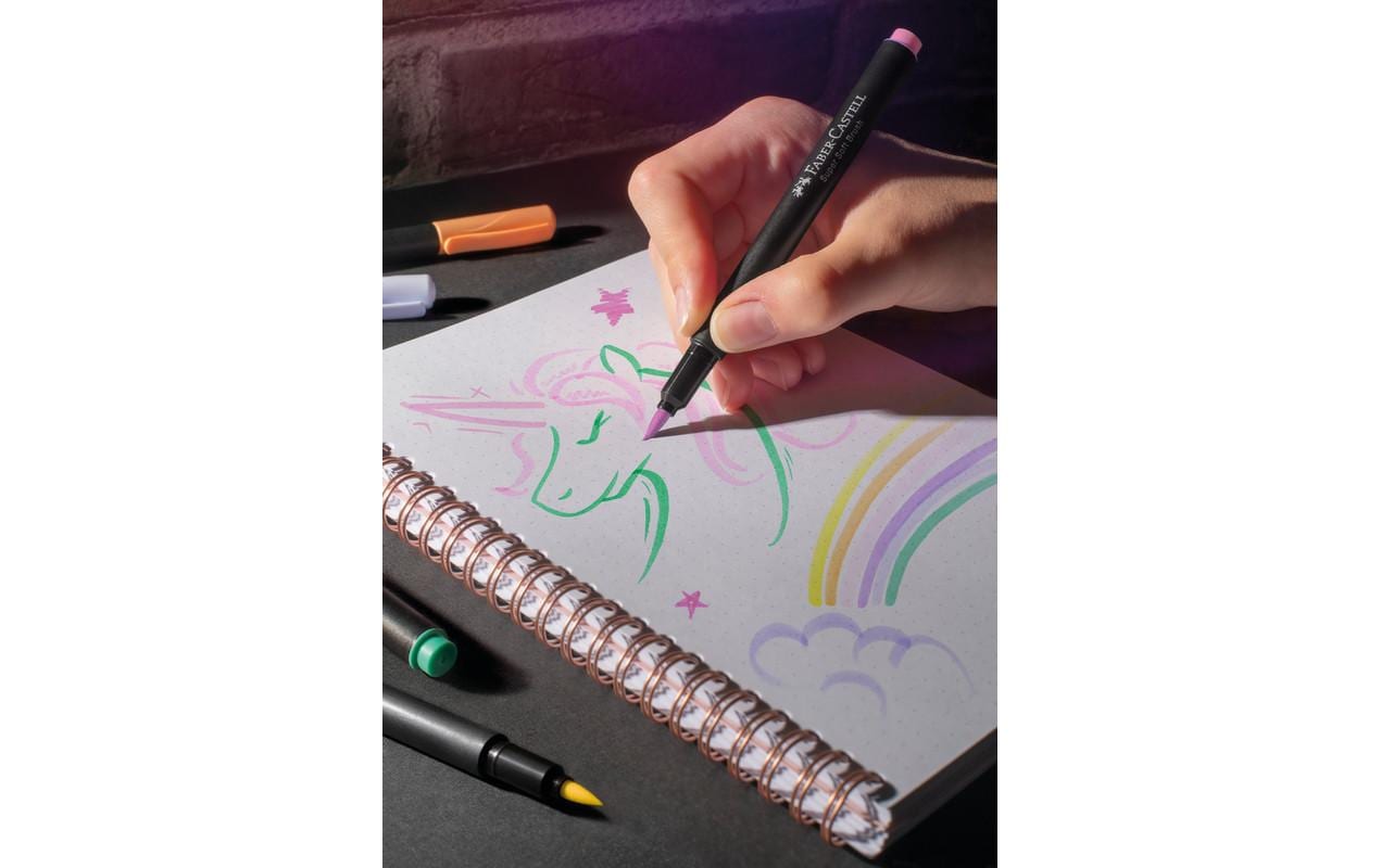 Faber-Castell Filzstifte Brush Pen, 6 Farben