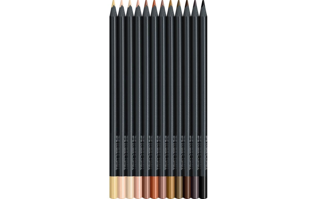 Faber-Castell Buntstifte Black Edition – 12 Farben, im Kartonetui, Ø 3 mm, dreikantig, FSC