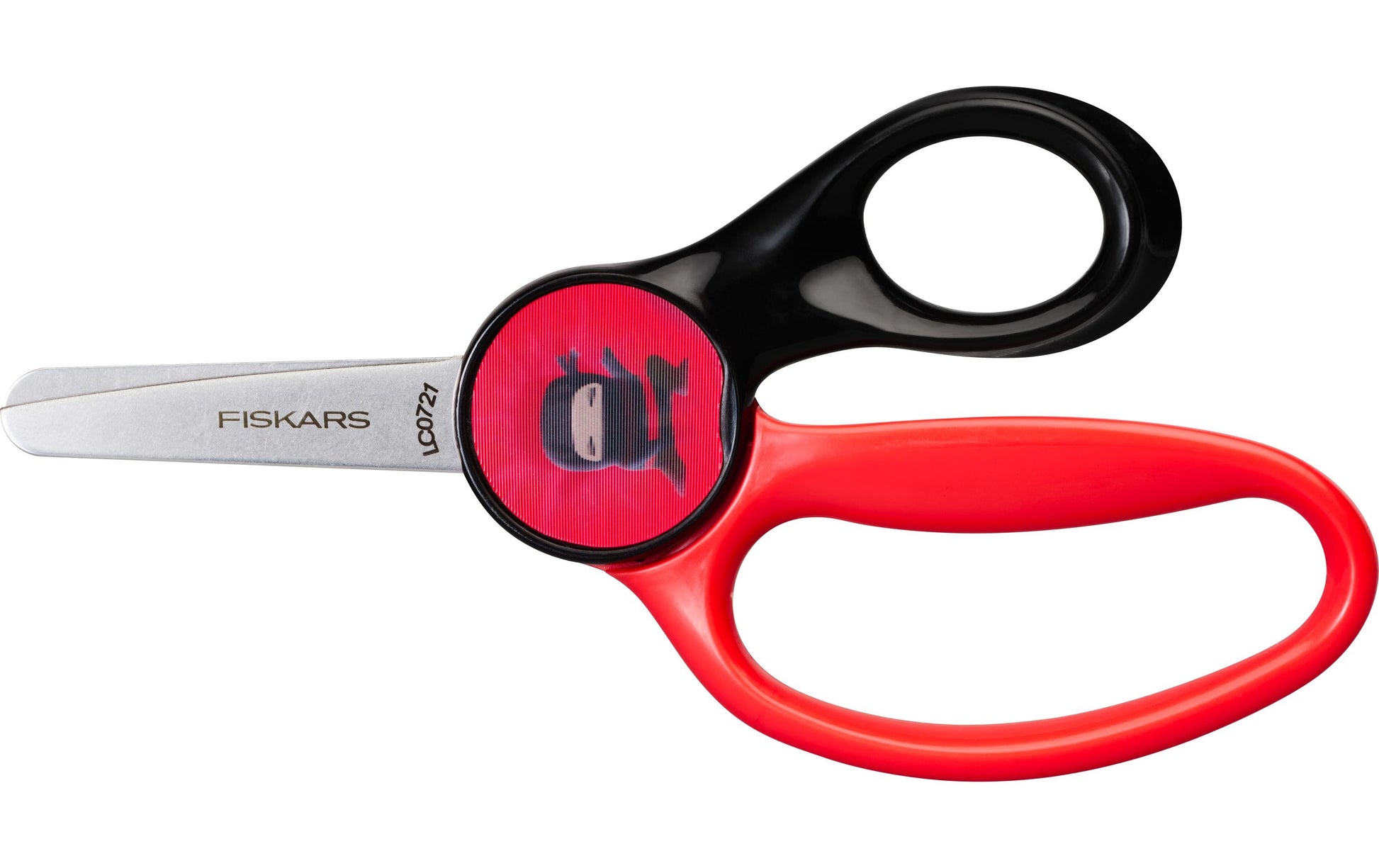 Fiskars Kinderschere 17,6 cm, abgerundet, für Rechtshänder – Sicherheitskanten, Schwarz/Rot
