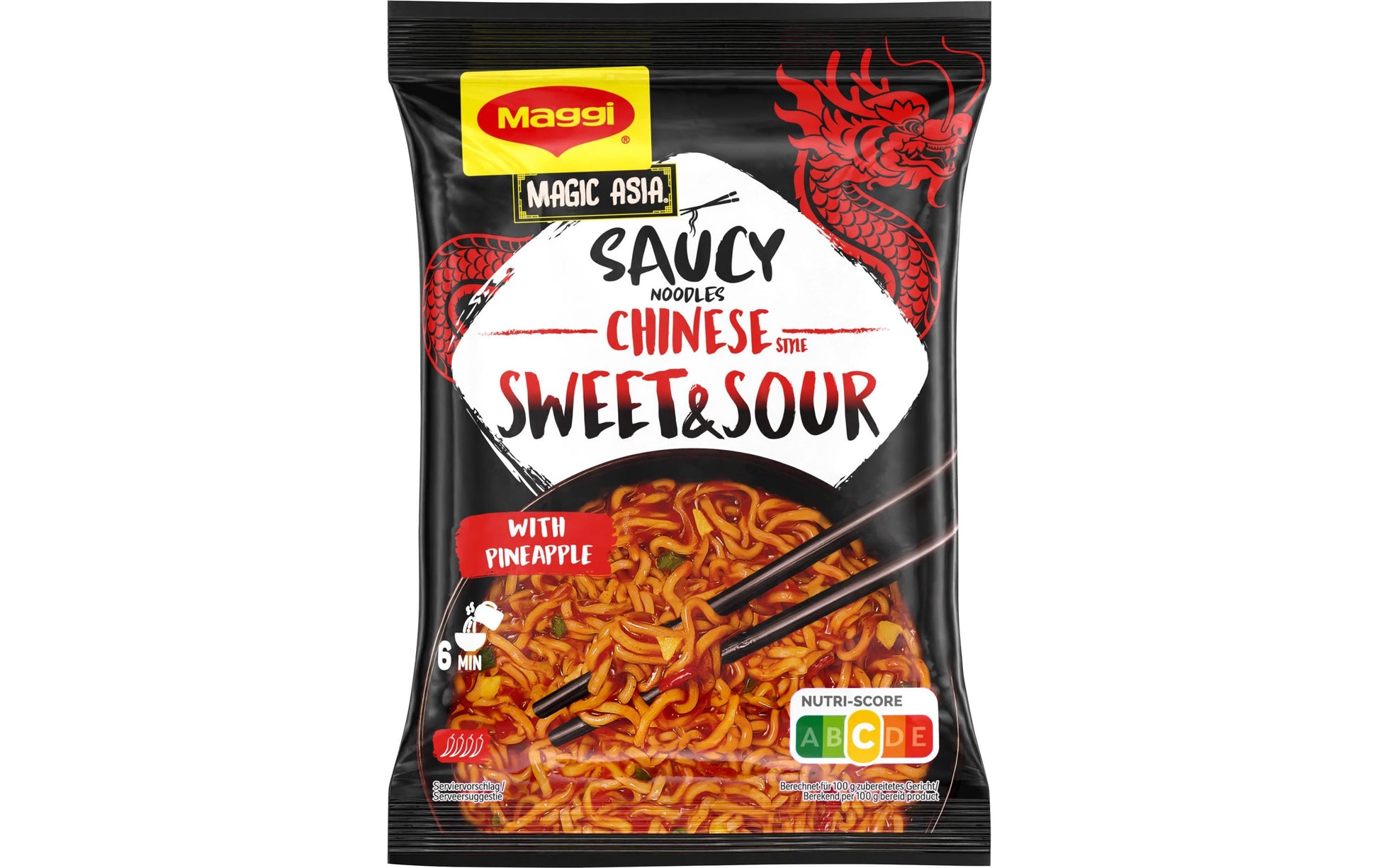 Maggi Magic Asia Instantnudeln süss-sauer Beutel – 128 g