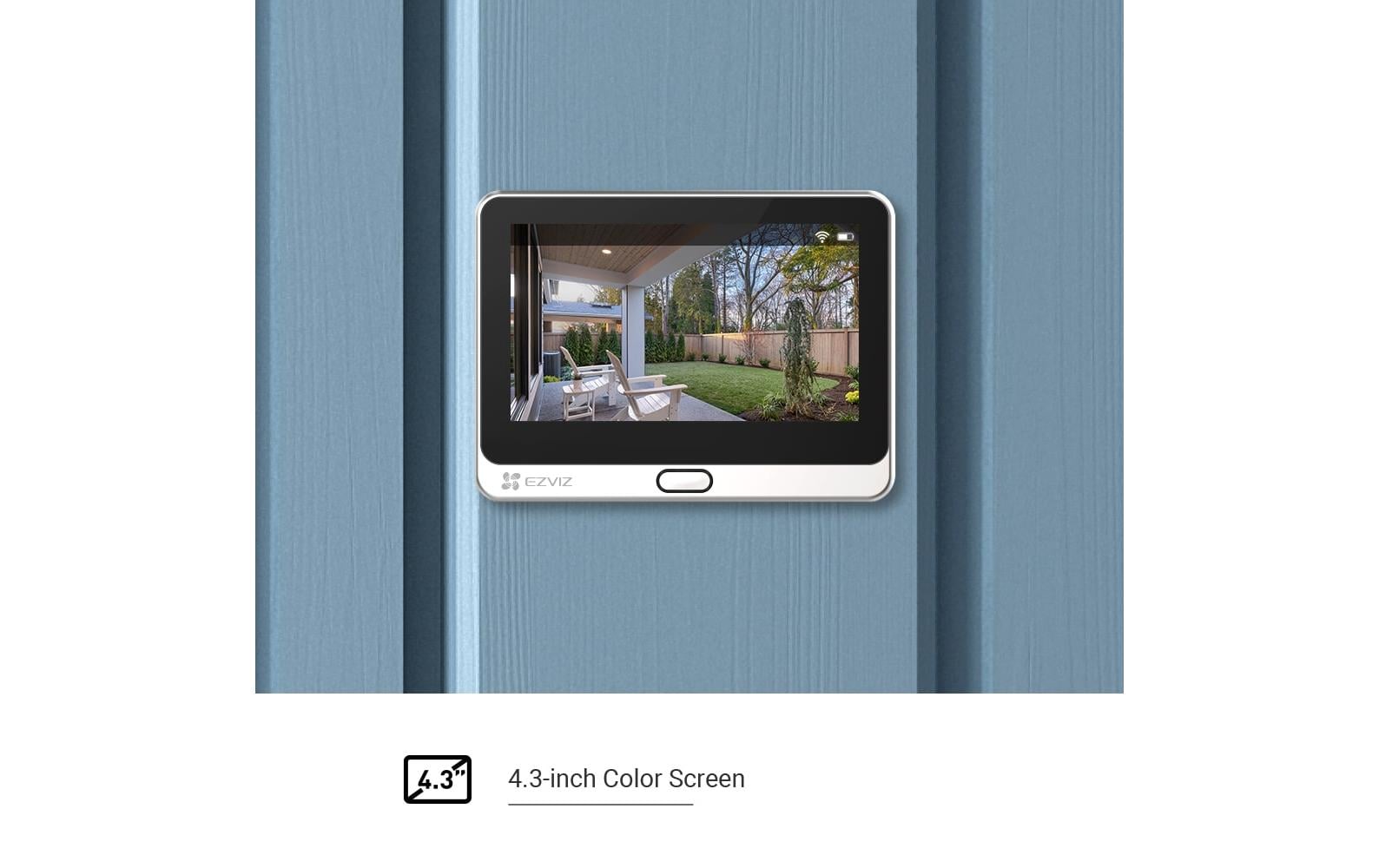 EZVIZ DP2C Digitaler Türspion – 4,3", 2 MP, 1920×1080, Nachtsicht, Silber