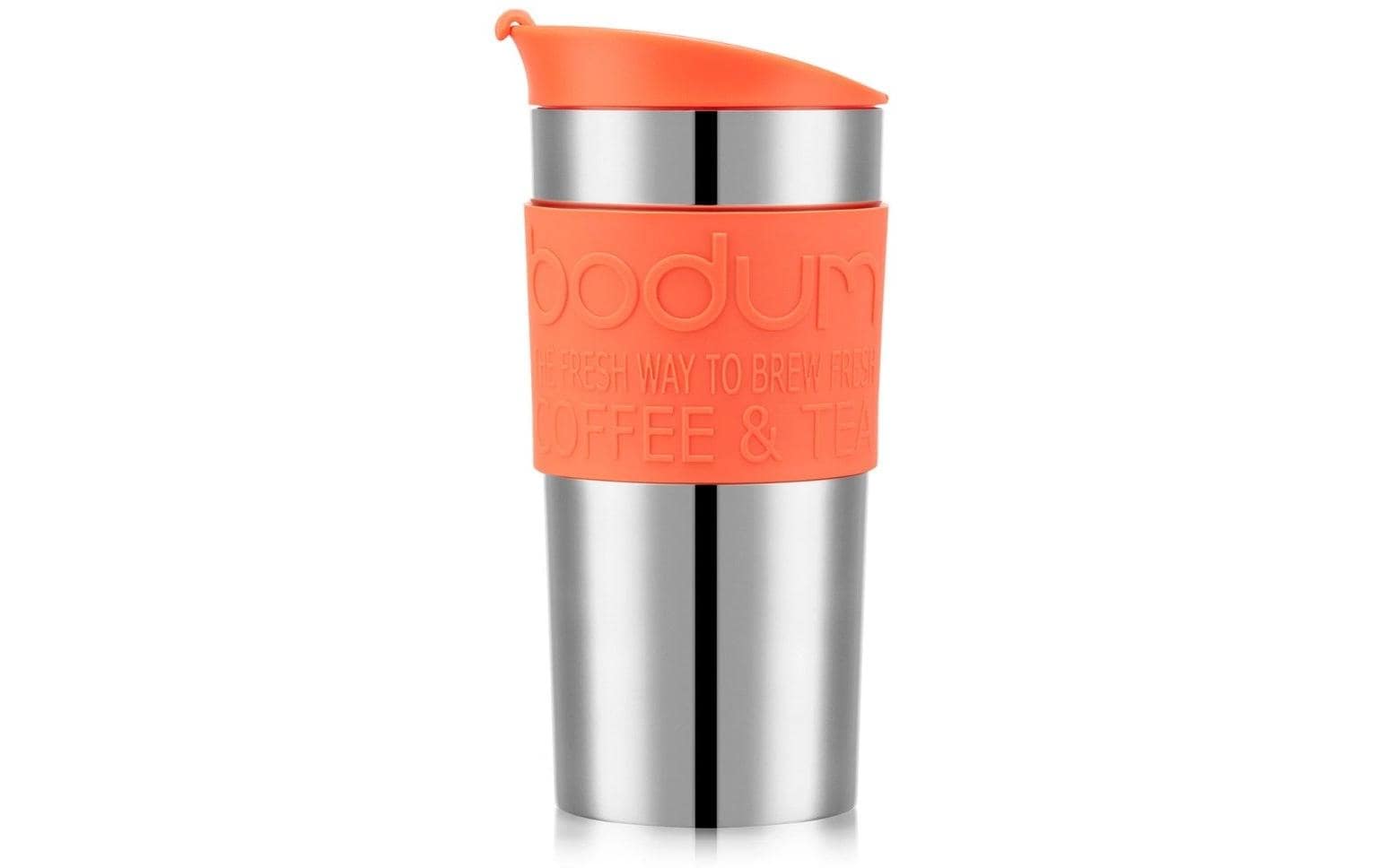 Bodum Travel Mug Thermobecher 350 ml – doppelwandig, Edelstahl, Koralle