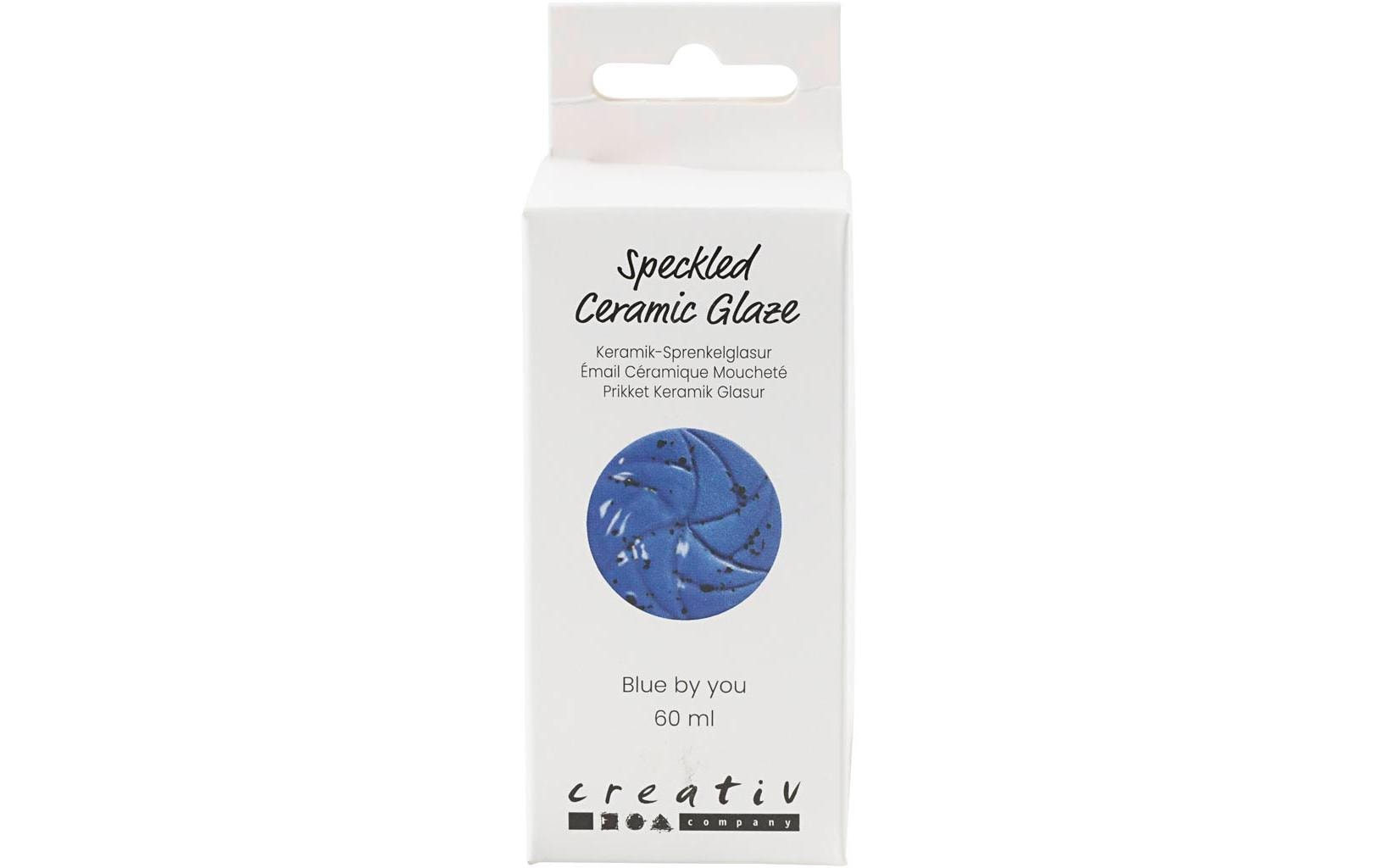 Creativ Company Modellierlehm für Kinder – Blau, Sprenkel – 60 g