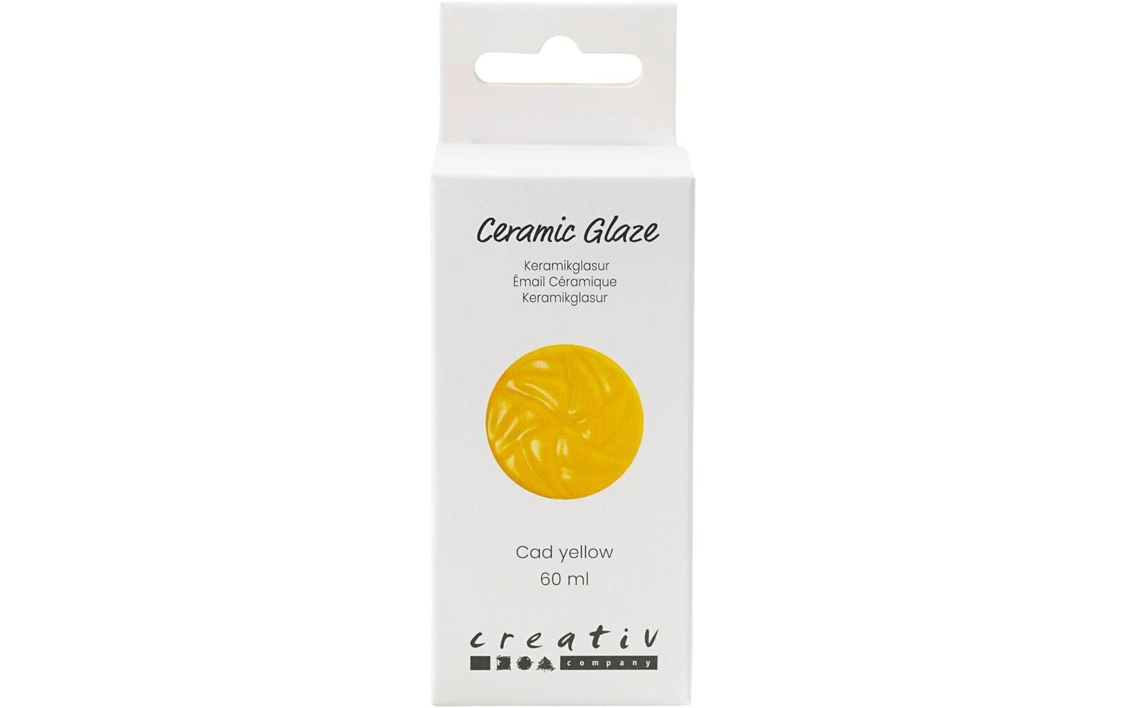 Creativ Company Keramikglasur – Gelb – 60 ml – für Keramik