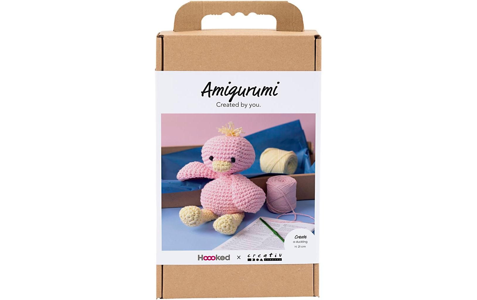 Creativ Company Bastelset Amigurumi Ente – Mehrfarbig, Bio Baumwolle