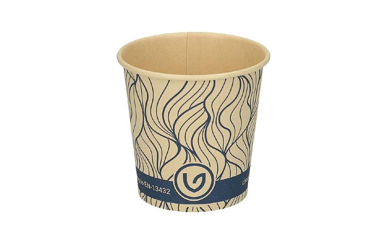 Verive Trinkbecher, Bambusfaser – 1 dl, Ø 6,2 cm, Blau – FSC – 50 Stk.