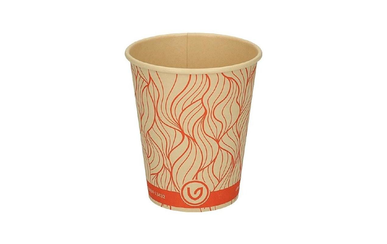 Verive Trinkbecher, Papier (Bambusfaser) – 2 dl, Orange – FSC – 50 Stk.
