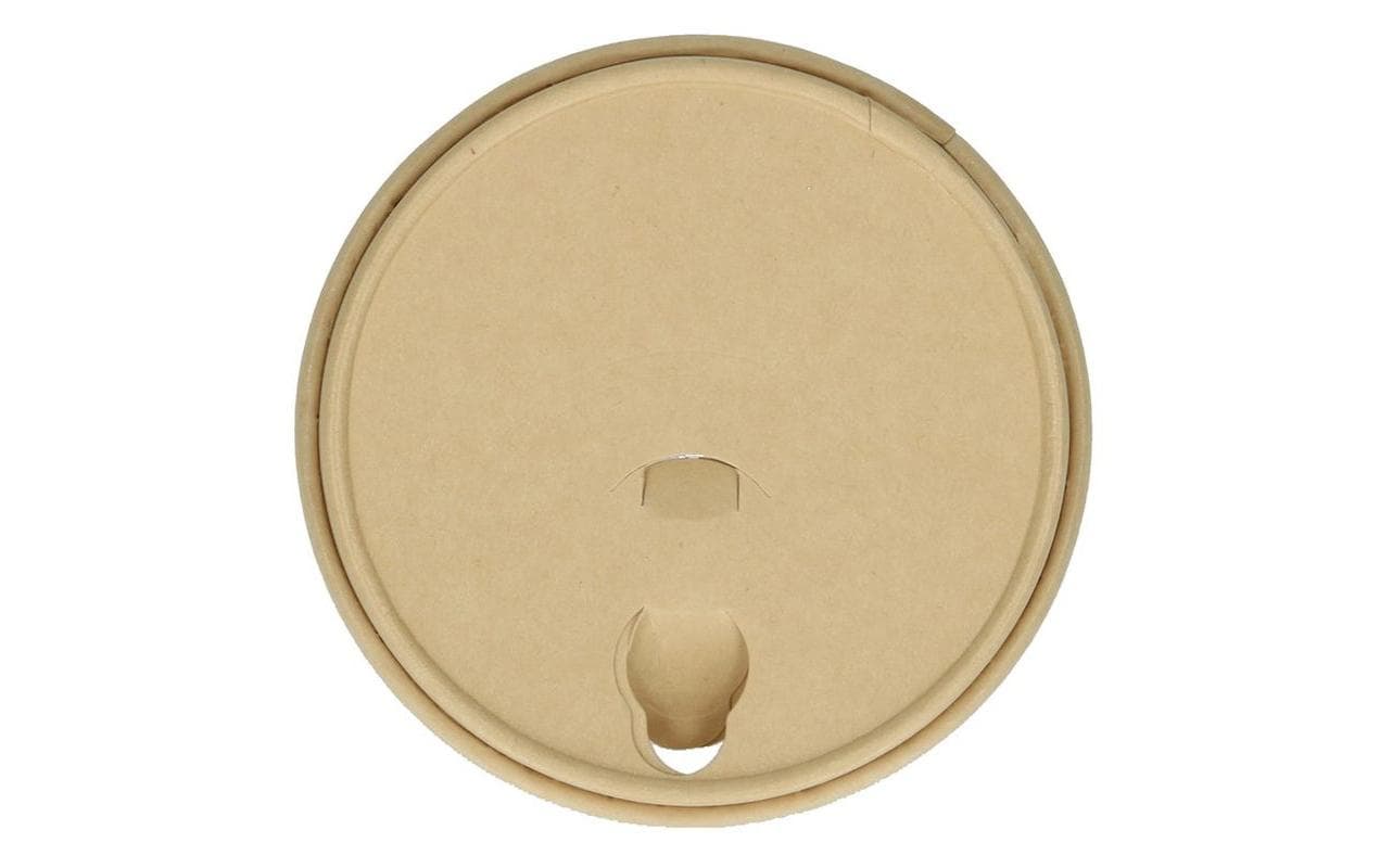 Verive Deckel für Kaffeebecher 3 dl/4 dl, Bambuspapier, Braun – Ø 90 mm – FSC – 50 Stk.