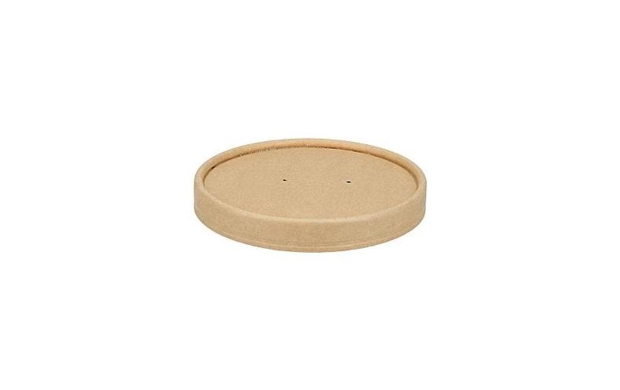 Verive Deckel für Suppenschale, Papier/Karton – 115 × 115 mm – Braun – 25 Stk.