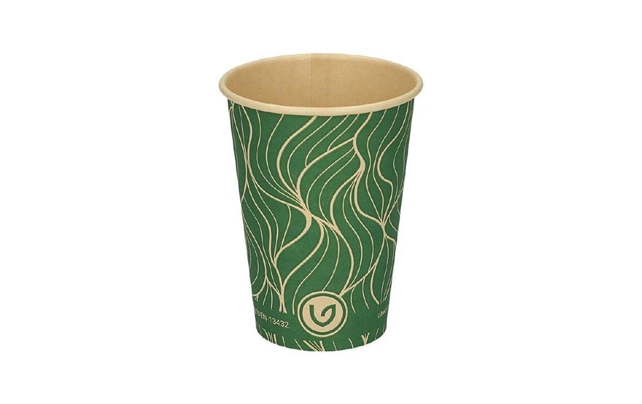 Verive Kaffeebecher, Papier (Bambusfaser) – 1,8 dl grün/braun – FSC – 50 Stk.