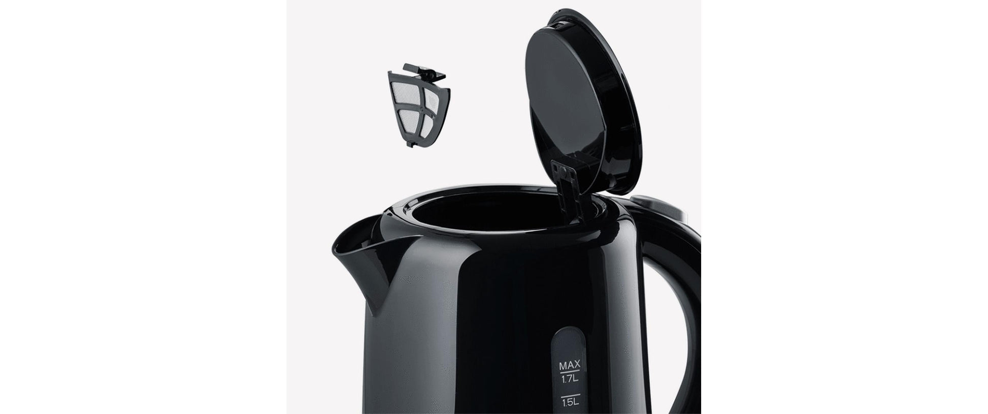 Severin Wasserkocher – 1,7 l, Kunststoff, Schwarz, WK4322