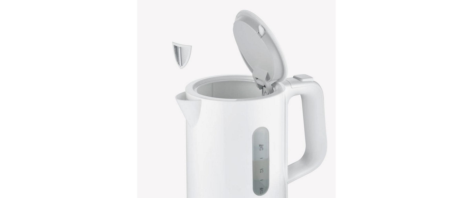 Severin Wasserkocher – 0,5 l, Kunststoff, Weiss