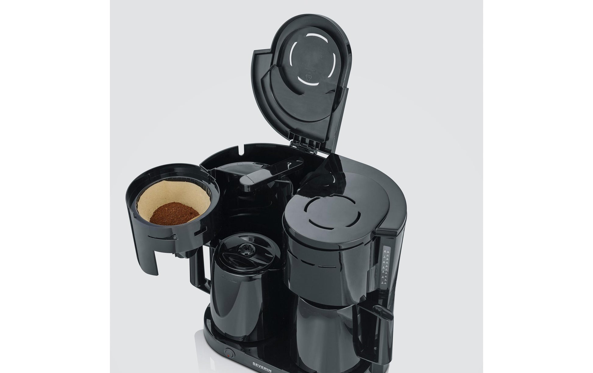 Severin KA9315 Filterkaffeemaschine – 8 Tassen, 1 l, Karaffe, Schwarz