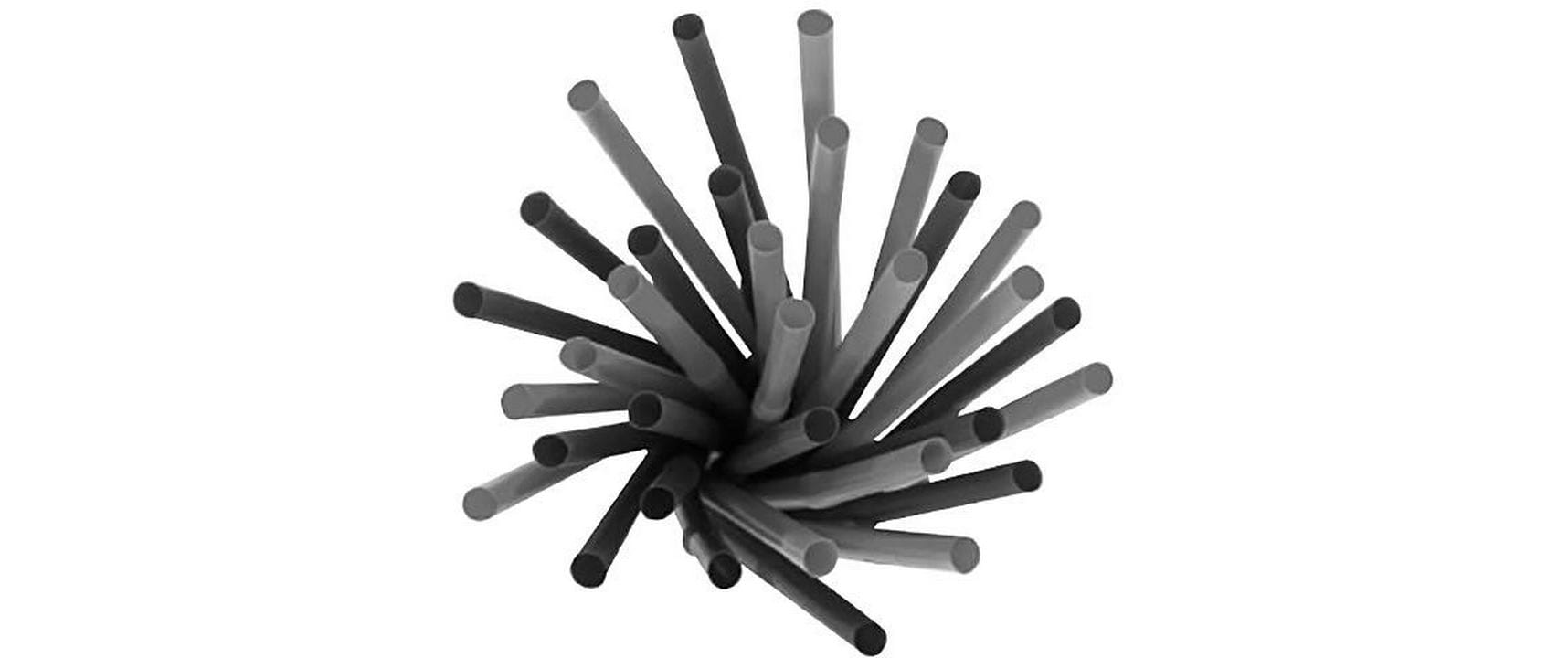 Weita PLA Strohhalme, Ø 8 mm 15 cm, schwarz – 250 Stk.