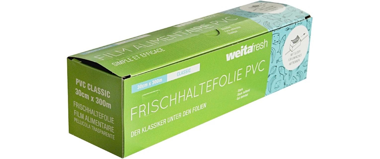 Weita Frischhaltefolie 300 m × 30 cm, Polyvinylchlorid (PVC), transparent