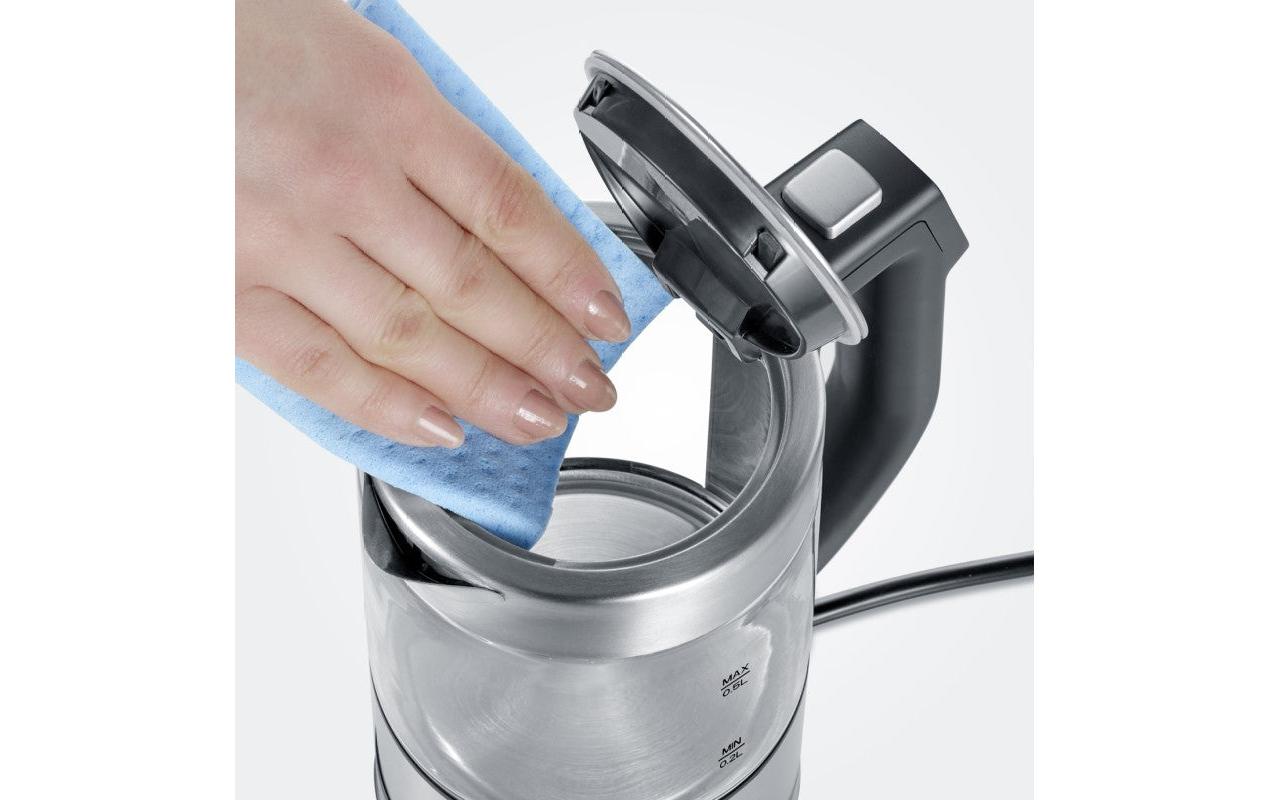 Severin Wasserkocher – 0,5 l, mit Temperaturwahl, Warmhaltefunktion, Edelstahl/Glas, WK3458
