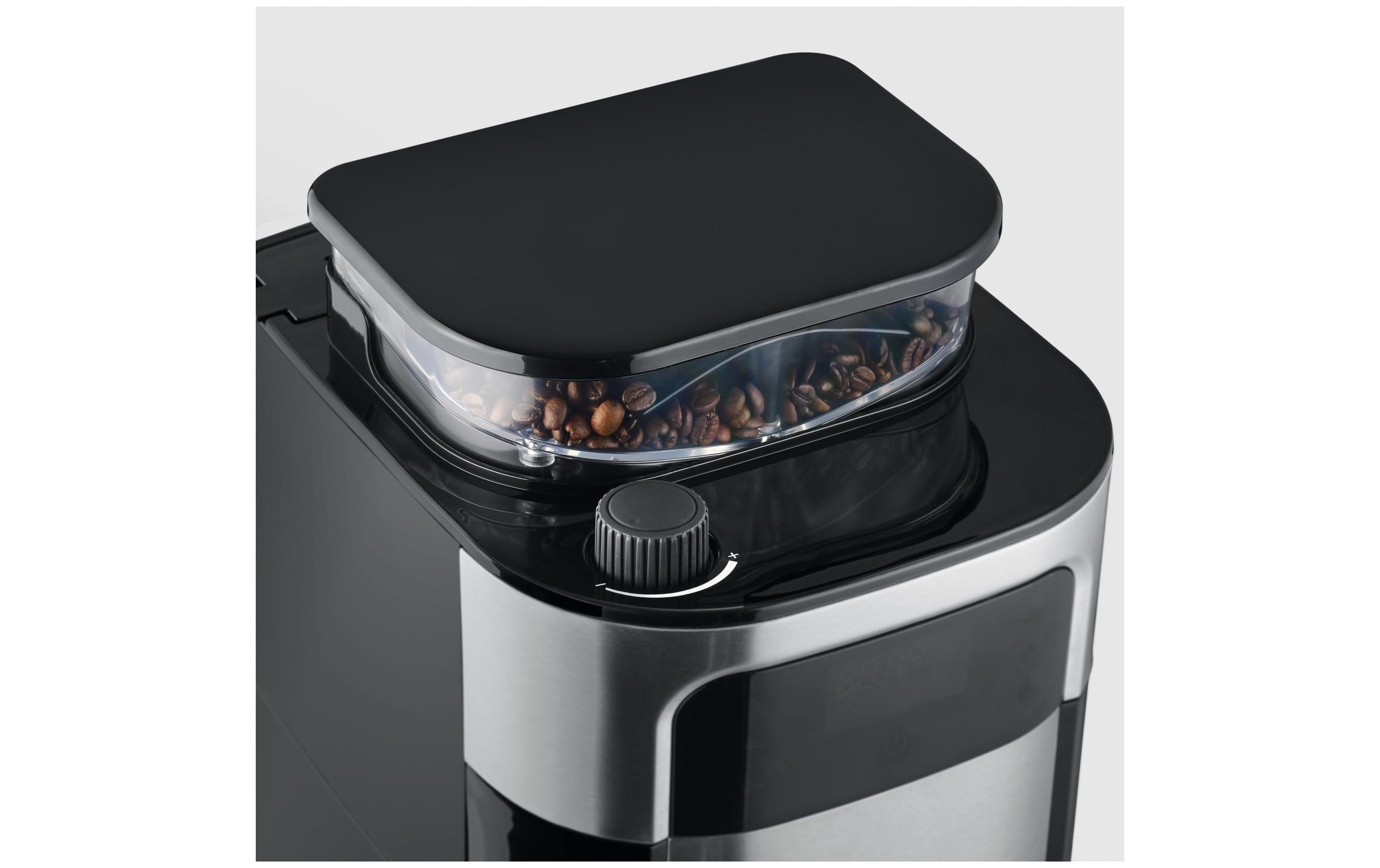 Severin Filterkaffeemaschine KA4813 – 10 Tassen, integriertes Mahlwerk, 1000 W – Schwarz/Edelstahl