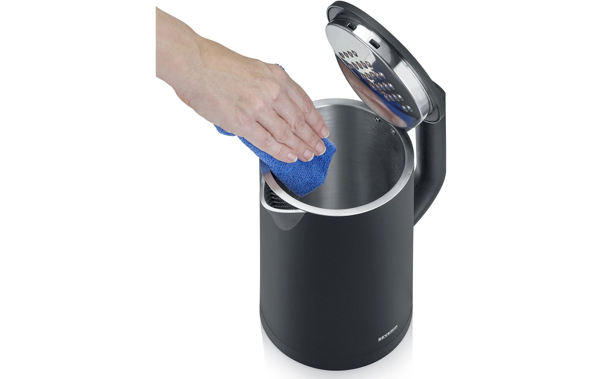 Severin Wasserkocher – 1,7 l, mit Temperaturwahl, Warmhaltefunktion, Edelstahl, WK3483