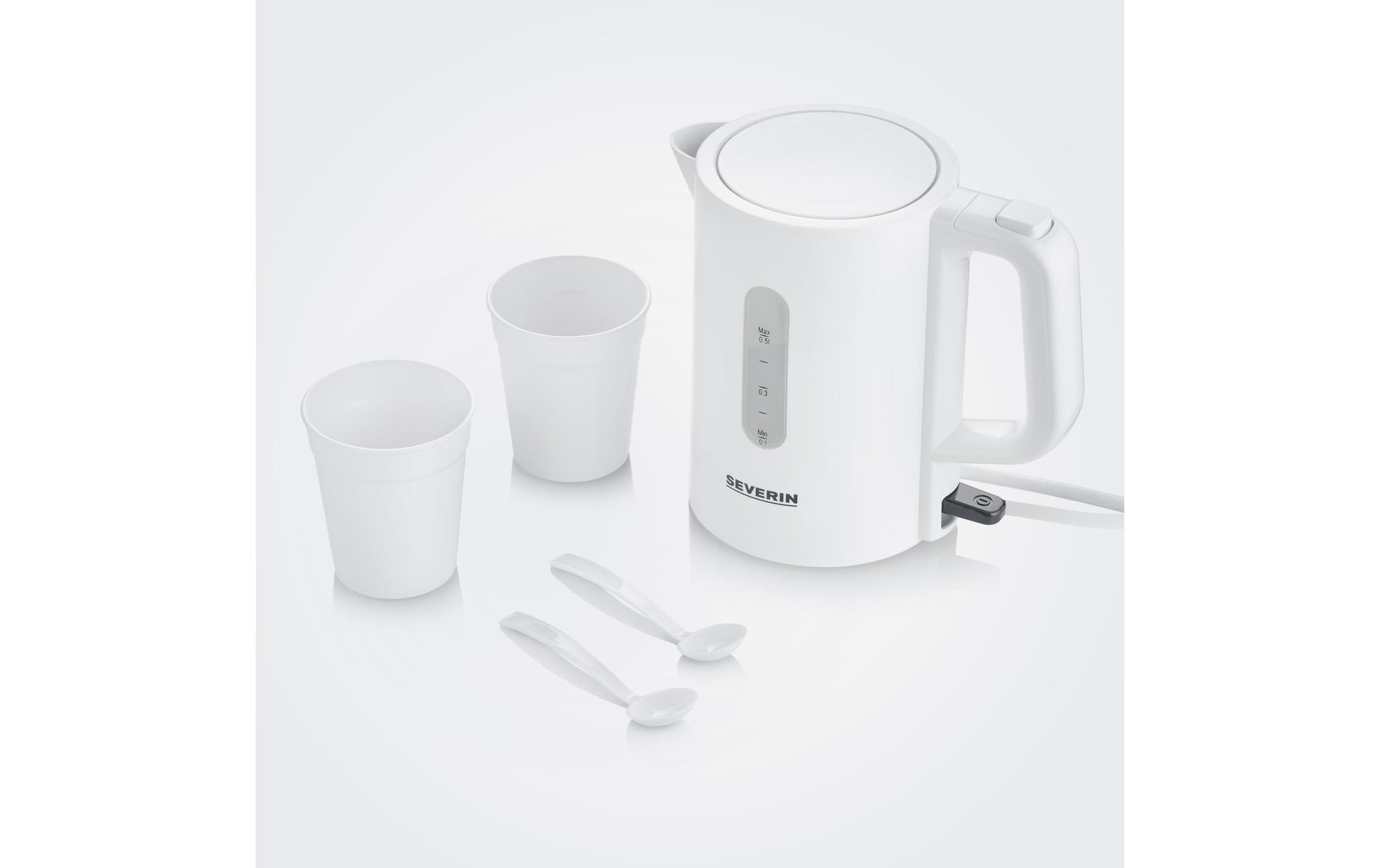 Severin Wasserkocher – 0,5 l, Kunststoff, Weiss