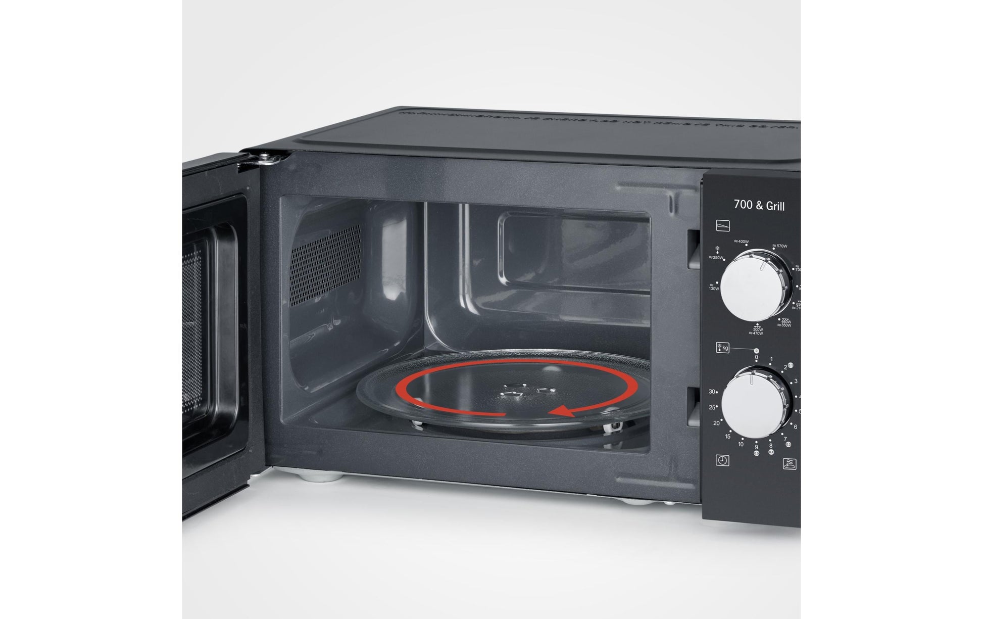 Severin Grillmikrowelle MW7781 – 17 l, Grill, 700 W – schwarz/edelstahl
