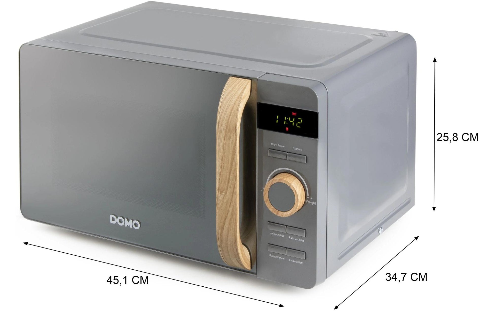 Domo DO320 – 20 l, 700 W, grau, 45,1×25,8×34,7 cm