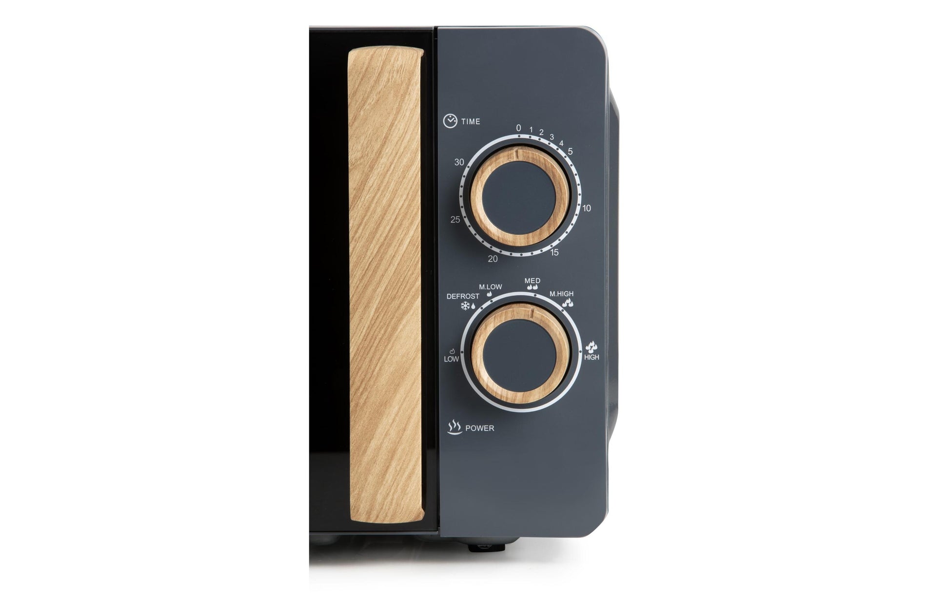 Domo Solo-Mikrowelle DO3320 – 20 l – 700 W – schwarz/holz