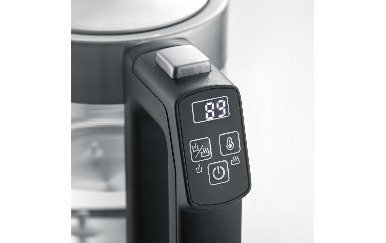 Severin Wasserkocher – 0,5 l, mit Temperaturwahl, Warmhaltefunktion, Edelstahl/Glas, WK3458