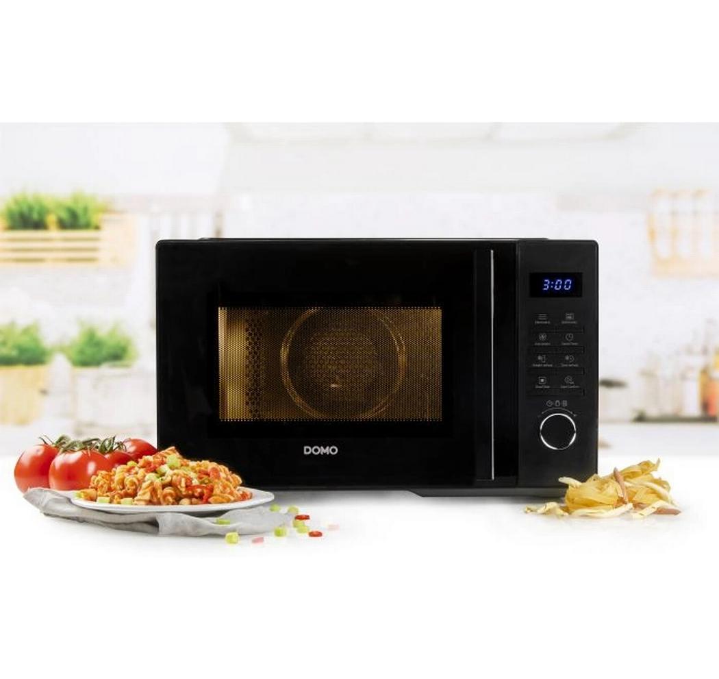 Domo Kombi-Mikrowelle DO22301C – 23 l, Grill & Heissluft, 900 W – Schwarz