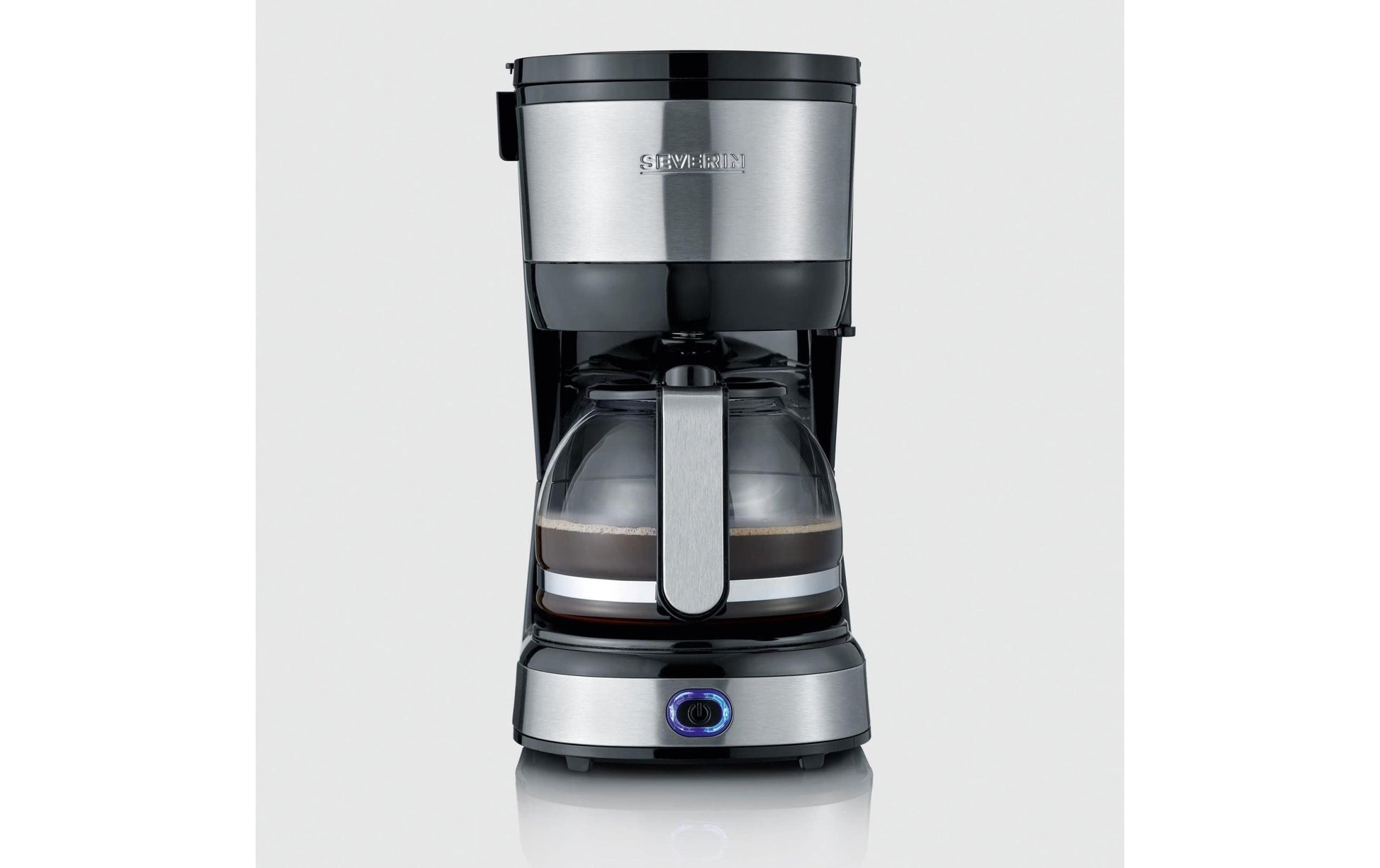 Severin KA4808 Filterkaffeemaschine – 4 Tassen, 0,6 l, Karaffe, Schwarz/Edelstahl