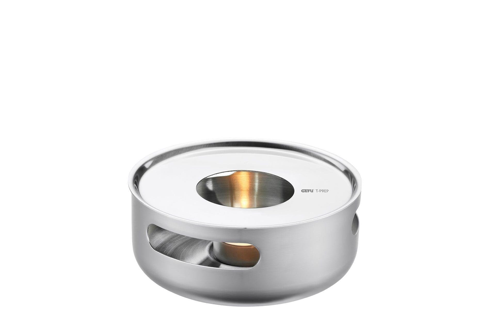 GEFU Teekanne – 1,5 l, 15,0 × 21,0 × 25,0 cm, Edelstahl/Glas, mit Edelstahlfilter, für Teelichter