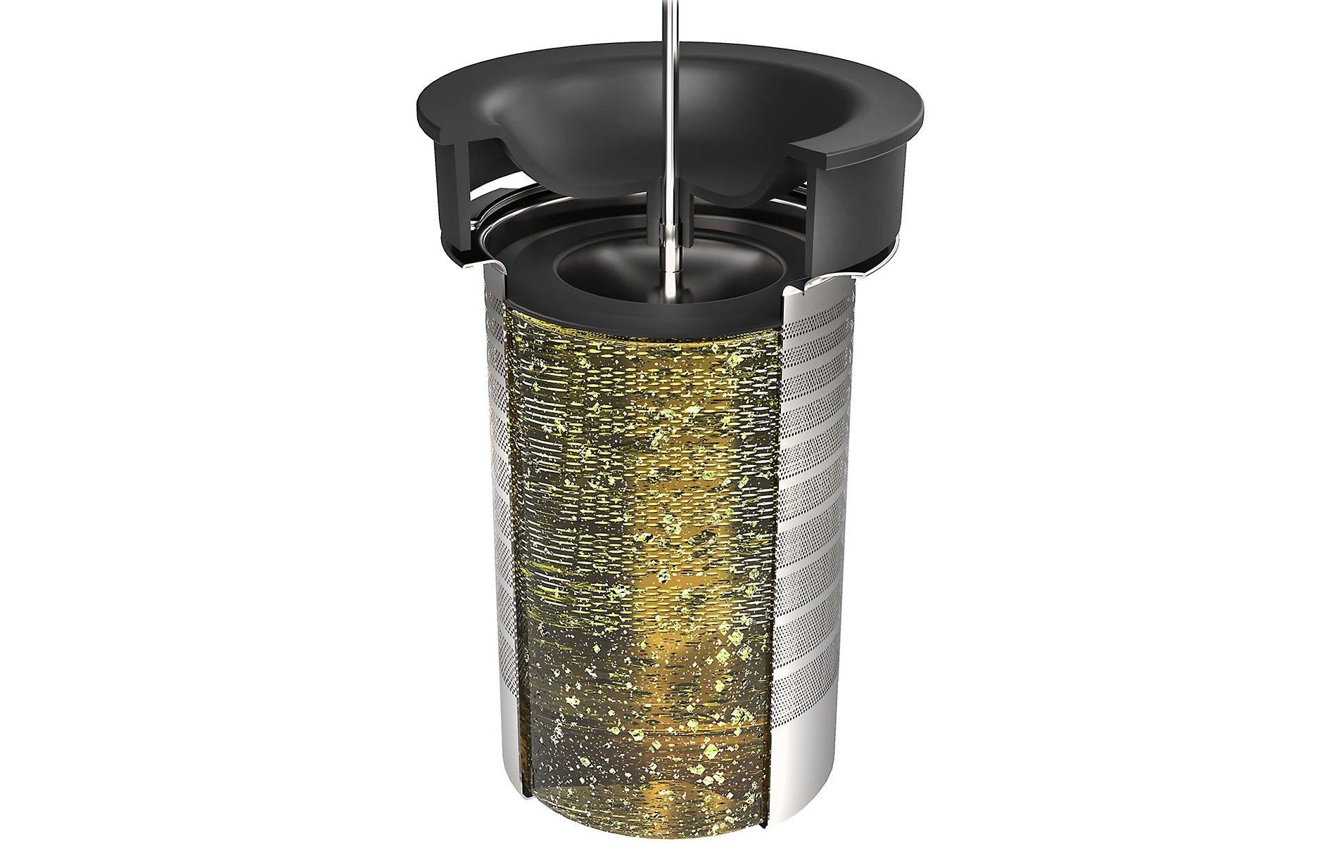 GEFU Teekanne – 1,5 l, 15,0 × 21,0 × 25,0 cm, Edelstahl/Glas, mit Edelstahlfilter, für Teelichter