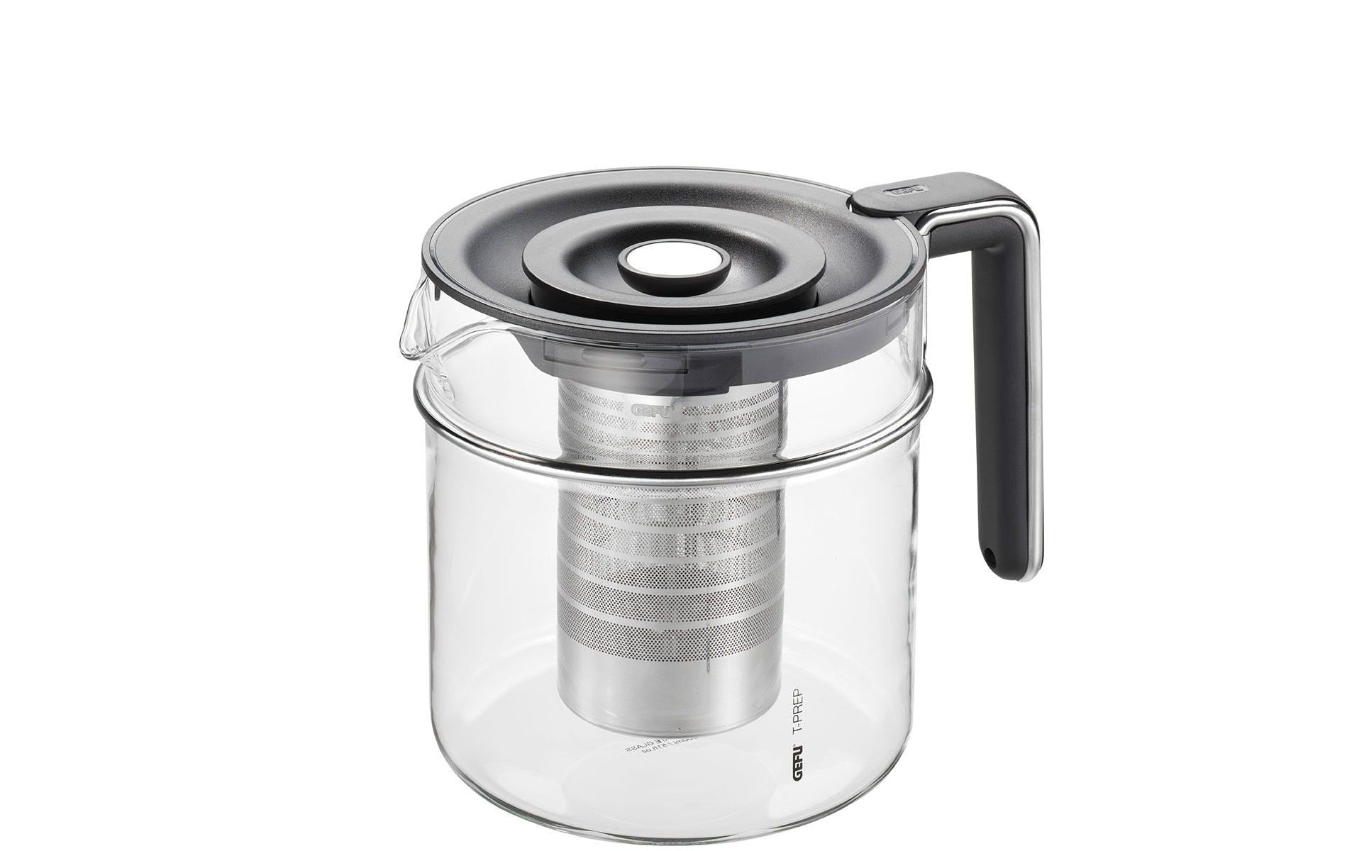 GEFU Teekanne – 1,5 l, 15,0 × 21,0 × 15,8 cm, Borosilikatglas, spülmaschinenfest, mit Edelstahlfilter