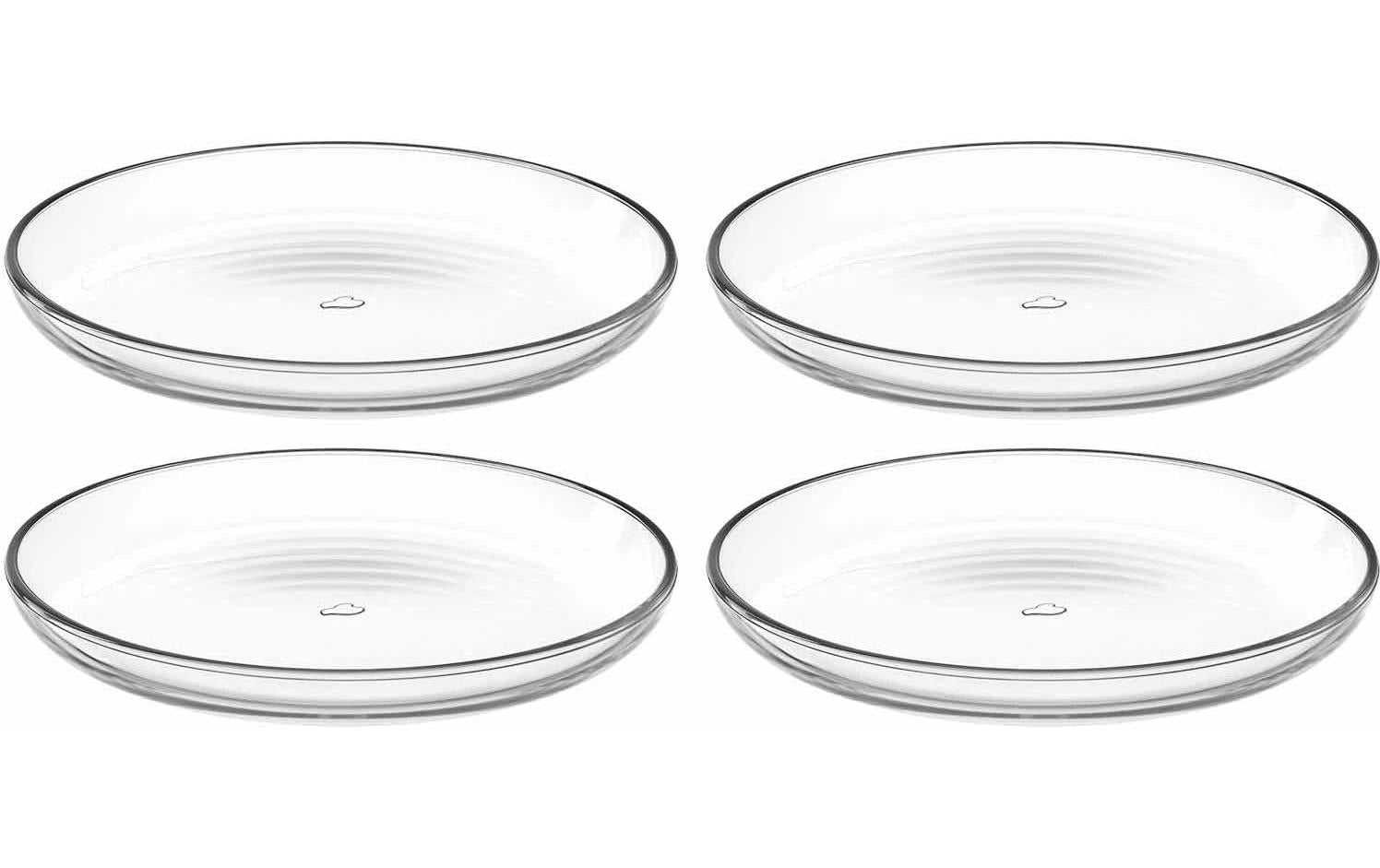 LEONARDO Teller – Kalk-Natron-Glas, transparent, Ø 18,0 cm, Höhe 6,5 cm, spülmaschinenfest