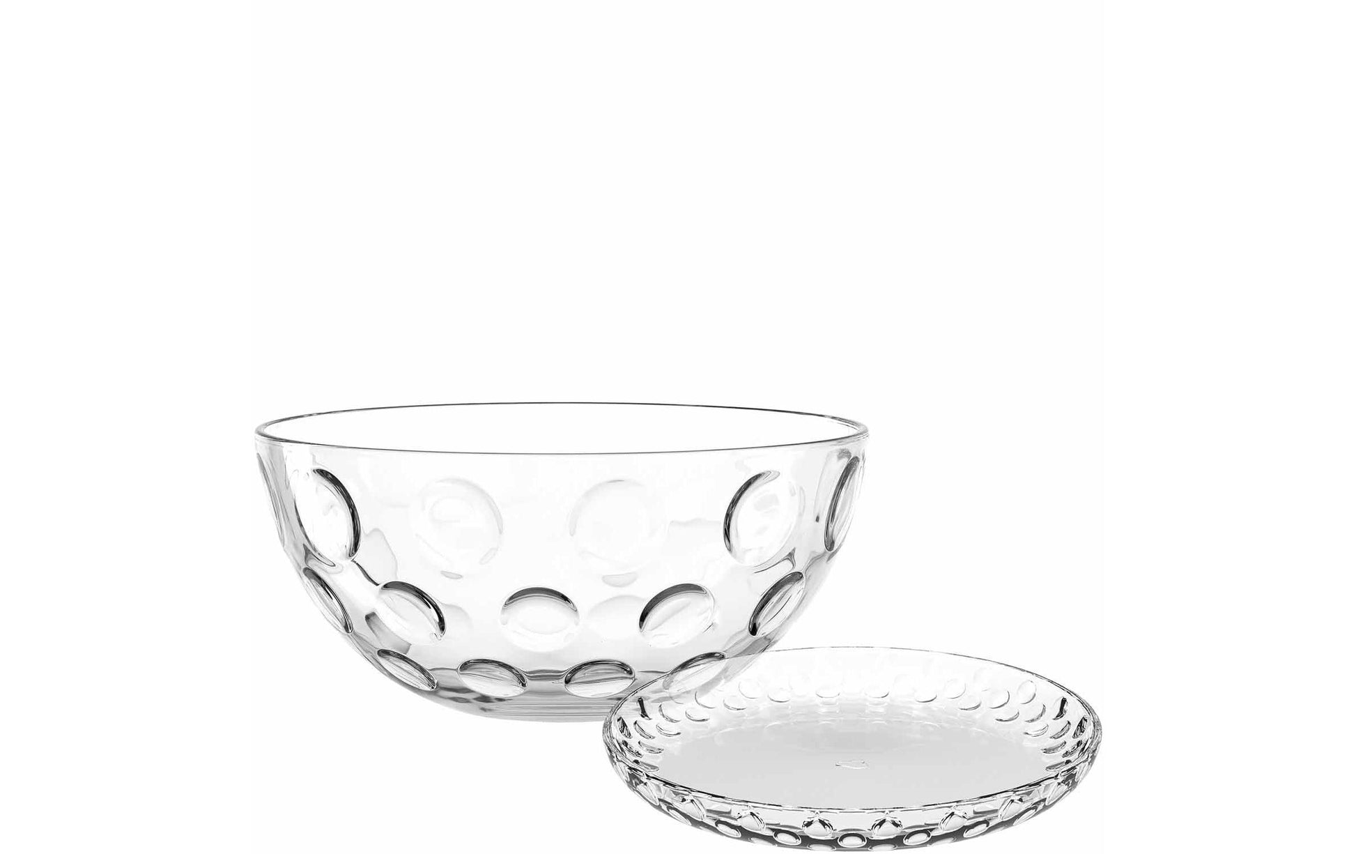 LEONARDO Teller – Glas, transparent, spülmaschinenfest, 5-teilig