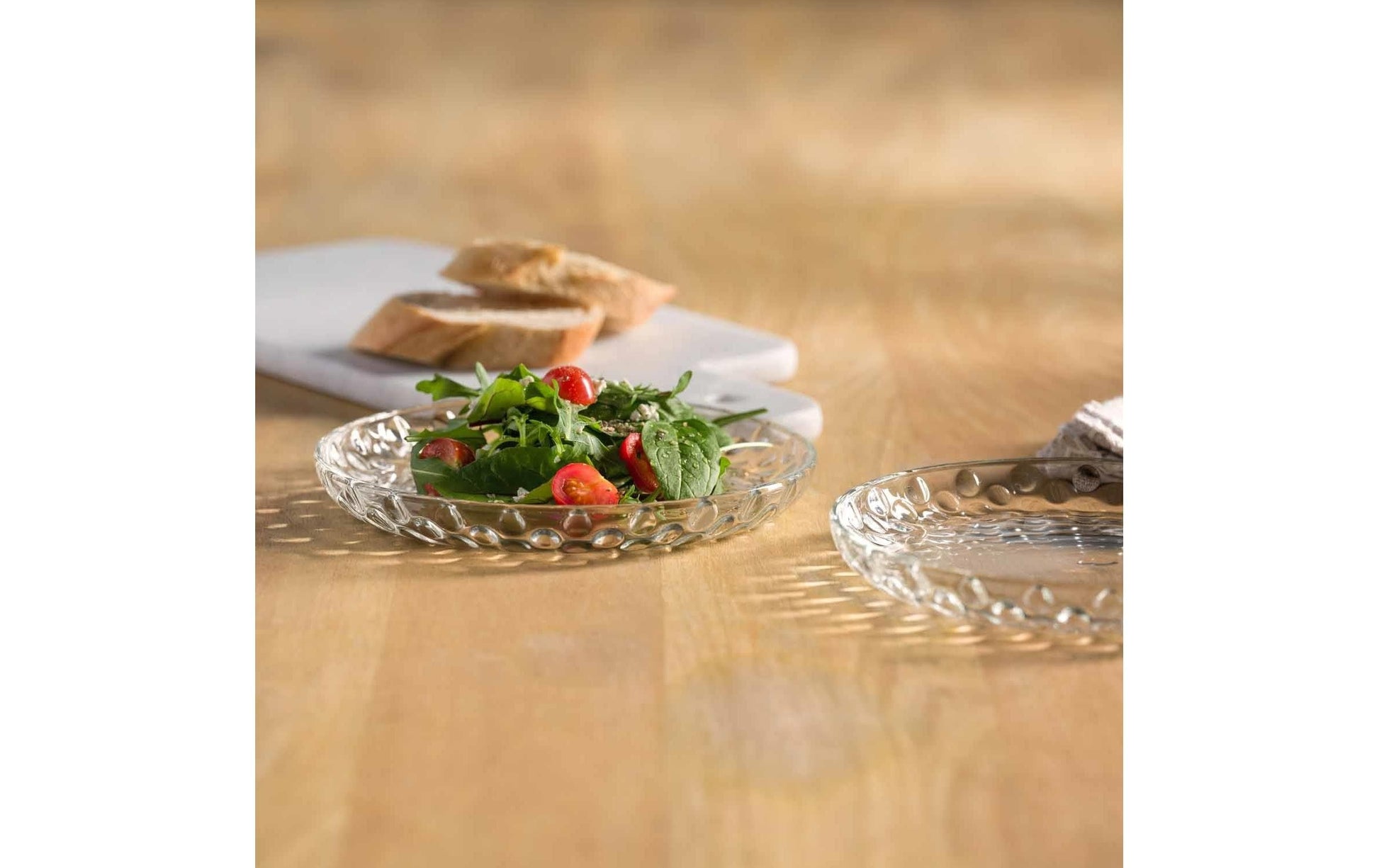 LEONARDO Frühstücks- & Dessertteller – Ø 18 cm, H 6,5 cm, Kalk-Natron-Glas, Transparent, spülmaschinenfest