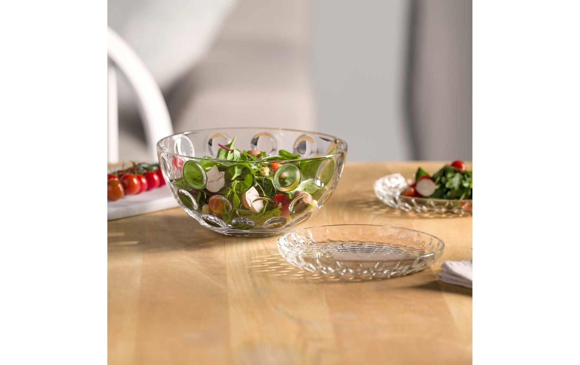 LEONARDO Frühstücks- & Dessertteller – Ø 18 cm, H 6,5 cm, Kalk-Natron-Glas, Transparent, spülmaschinenfest