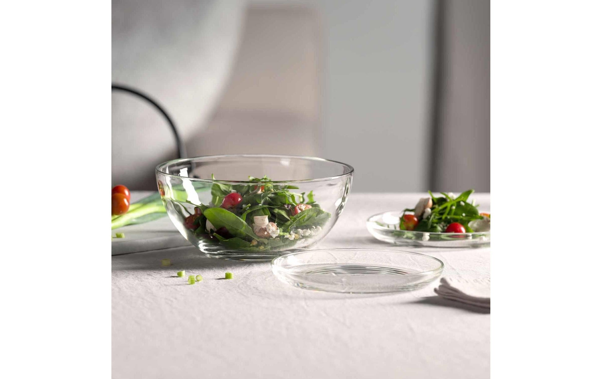 LEONARDO Teller – Kalk-Natron-Glas, transparent, Ø 18,0 cm, Höhe 6,5 cm, spülmaschinenfest