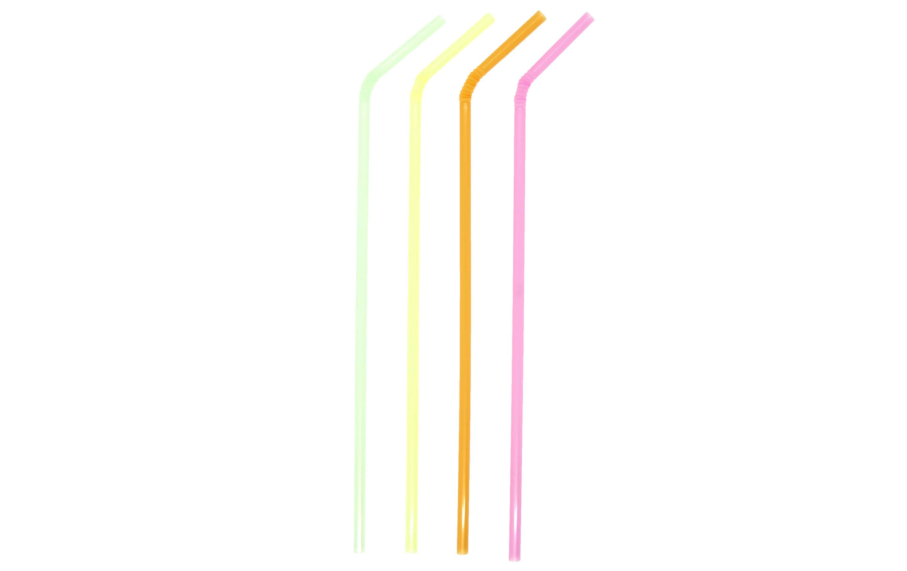 Weita Strohhalme PP, Ø 5 mm 24 cm – mehrfarbig – 250 Stk.