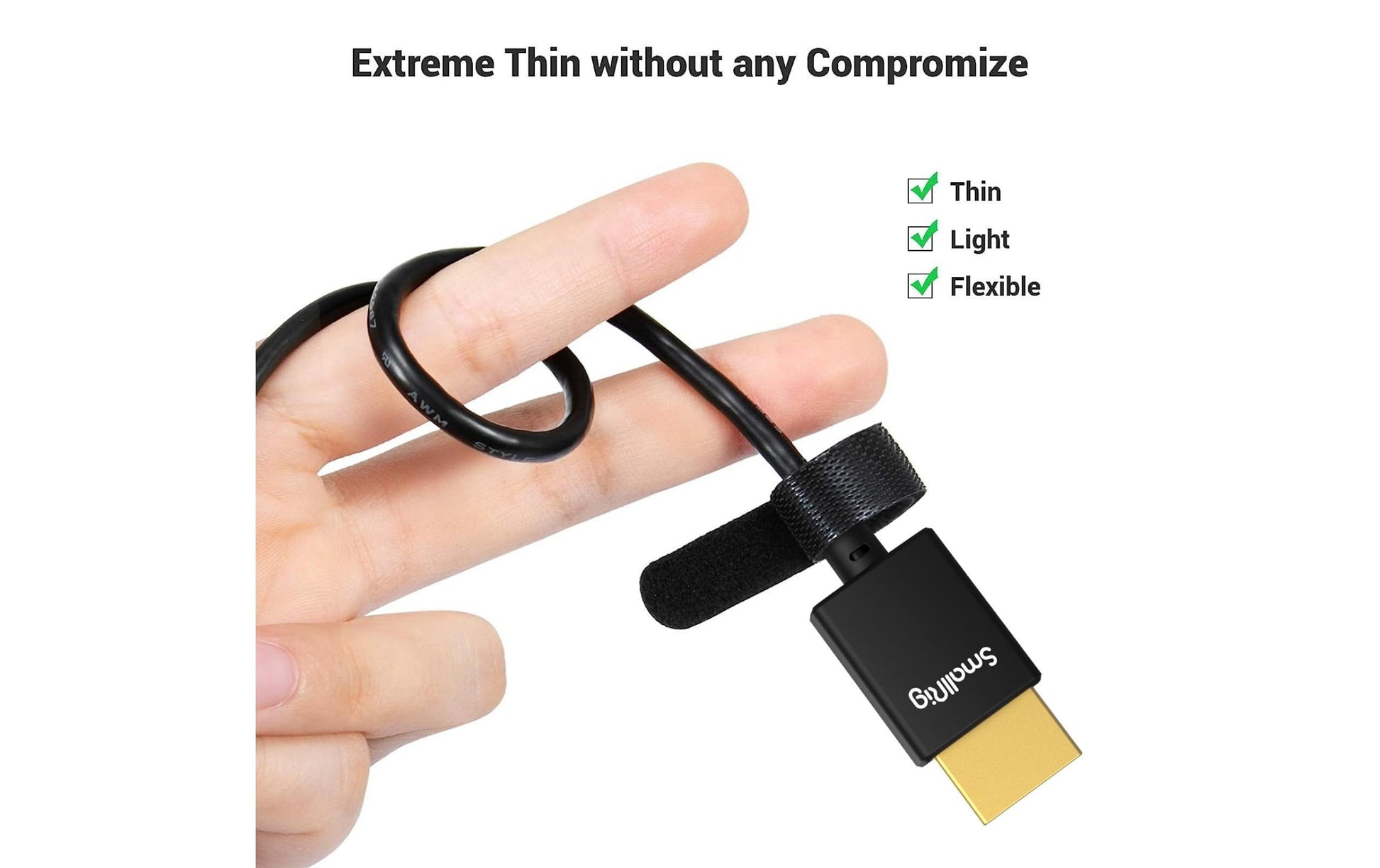 SmallRig Micro-HDMI auf HDMI Kabel HDMI 2.0 4K 60 Hz – 0,55 m