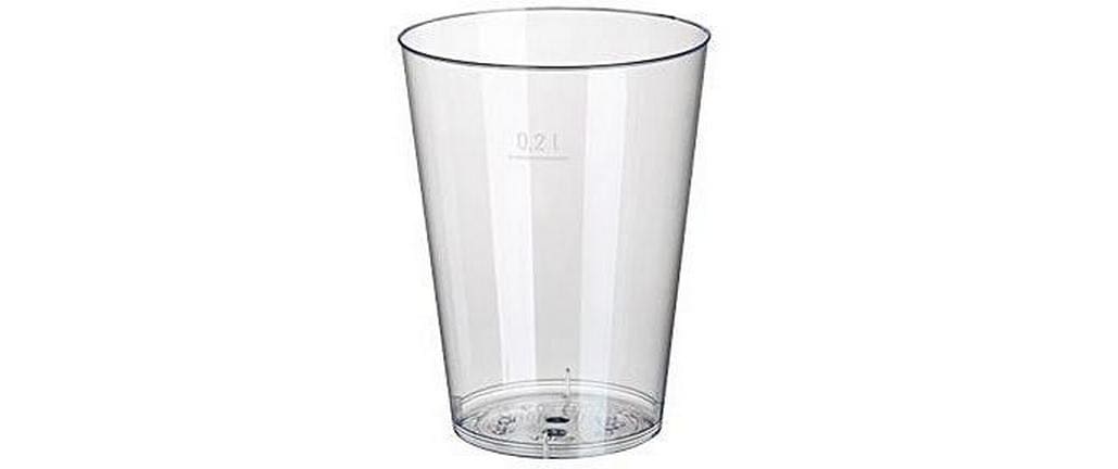 Papstar Trinkbecher PS, 2 dl – Ø 7,5 cm – transparent – 10 Stk.