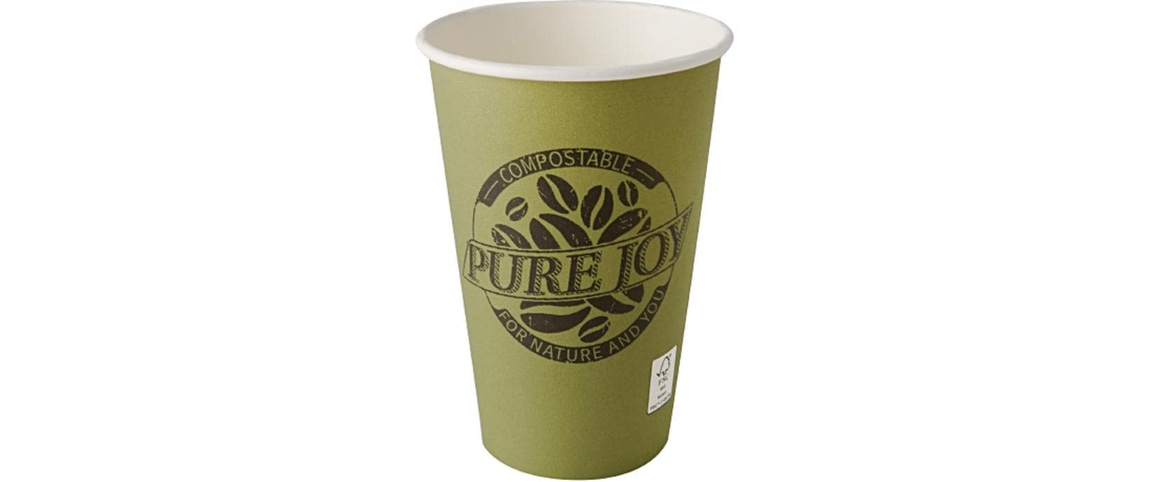 Papstar Trinkbecher, Karton, PLA-beschichtet – 3 dl Grün – FSC – 50 Stk.