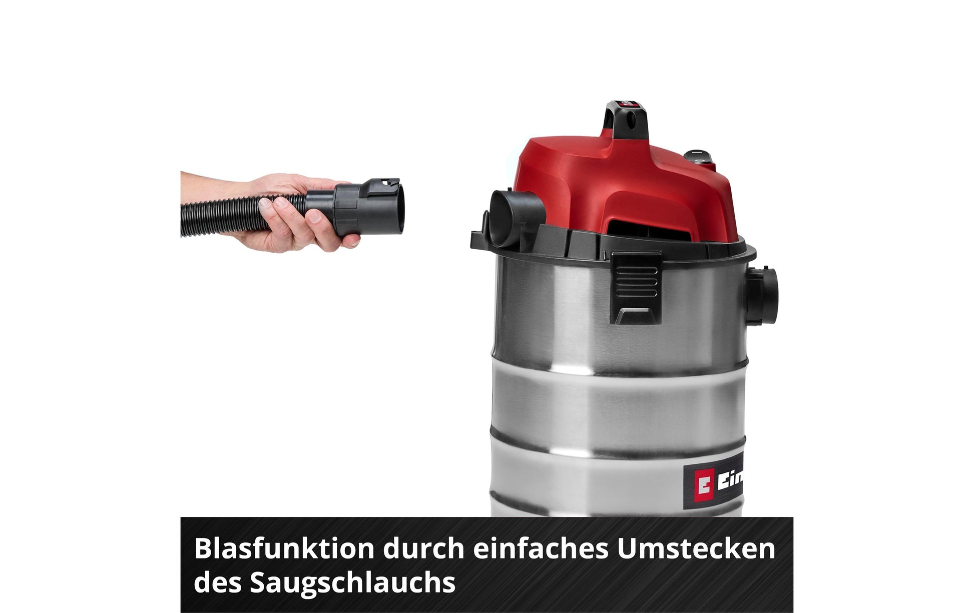 Einhell Nass-/Trockensauger TC-VC 3055 S – 30 l, 950 W, Edelstahl