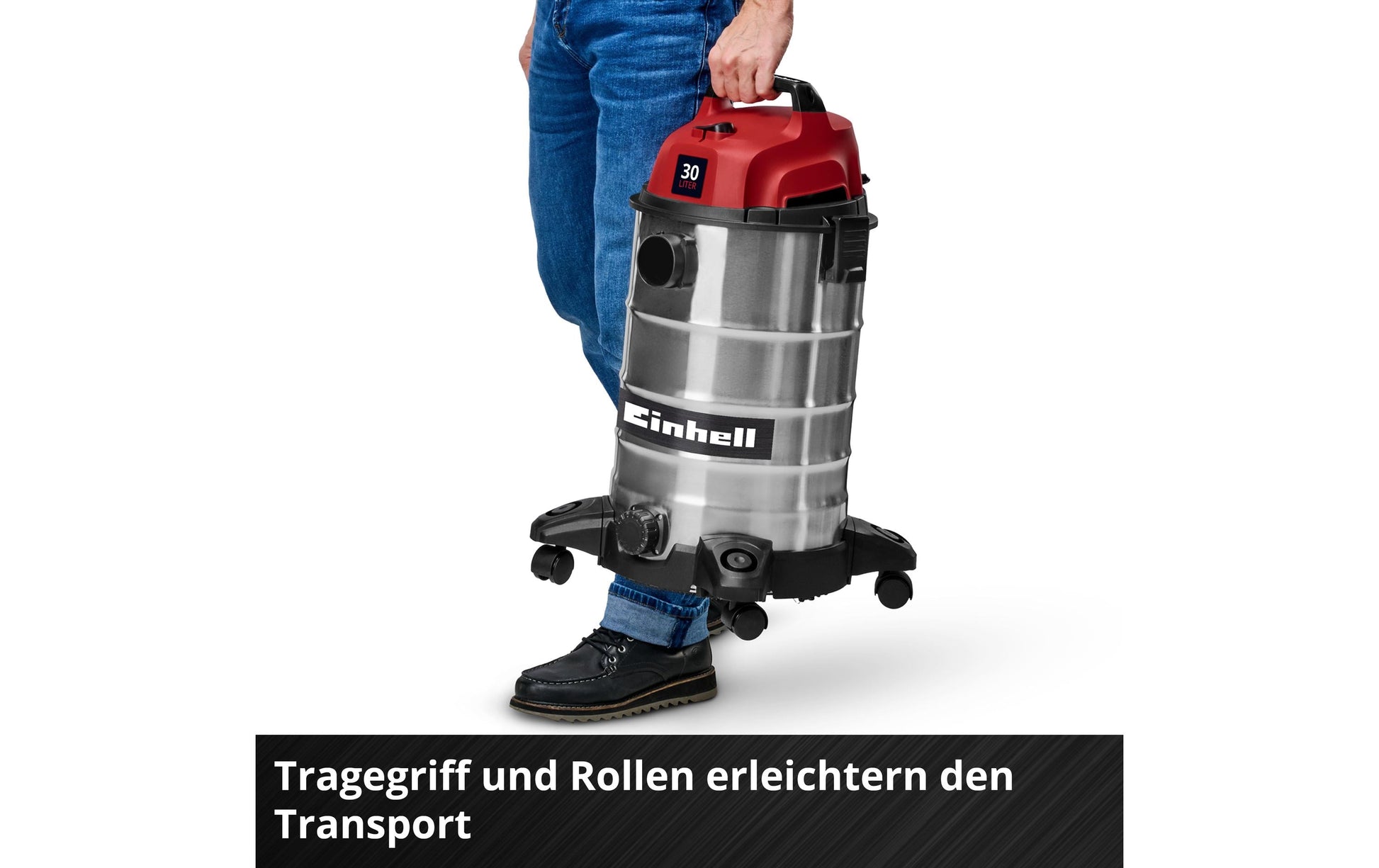 Einhell Nass-/Trockensauger TC-VC 3055 S – 30 l, 950 W, Edelstahl