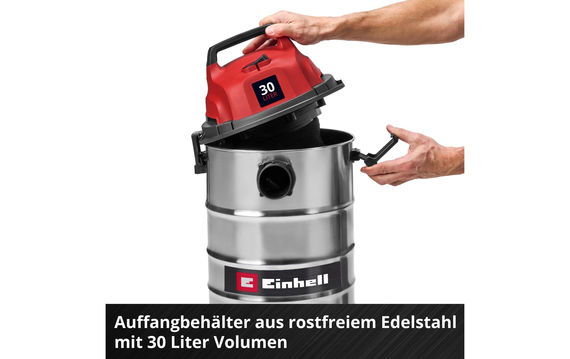 Einhell Nass-/Trockensauger TC-VC 3055 S – 30 l, 950 W, Edelstahl