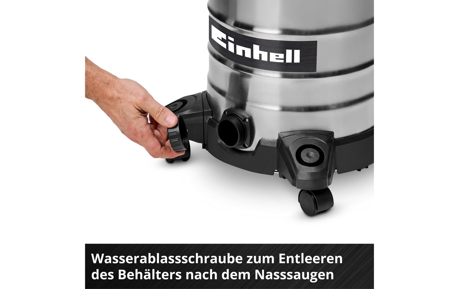 Einhell Nass-/Trockensauger TC-VC 3055 S – 30 l, 950 W, Edelstahl
