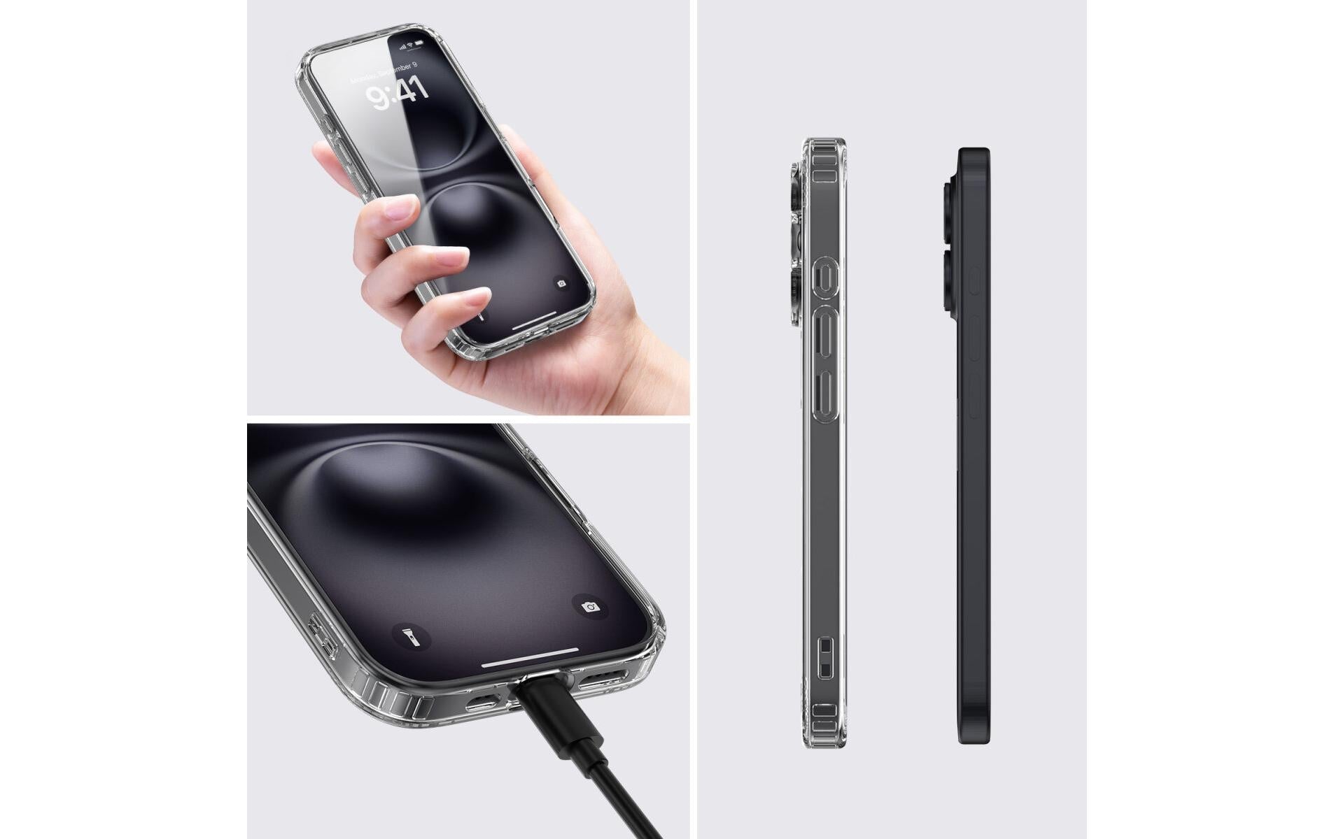 4smarts 360° Premium Backcover – für Apple iPhone 17, MagSafe, PC+Gehärtetes Glas, Transparent