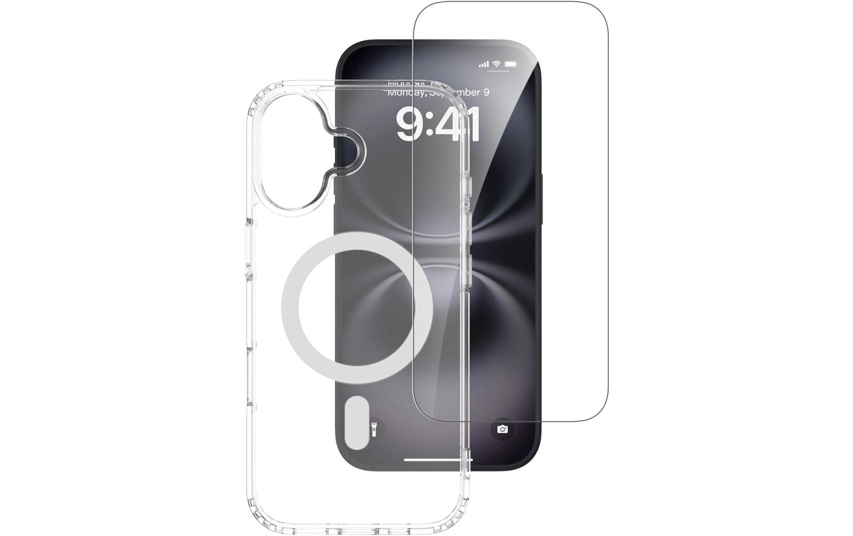 4smarts 360° Premium Backcover – für Apple iPhone 17, MagSafe, PC+Gehärtetes Glas, Transparent