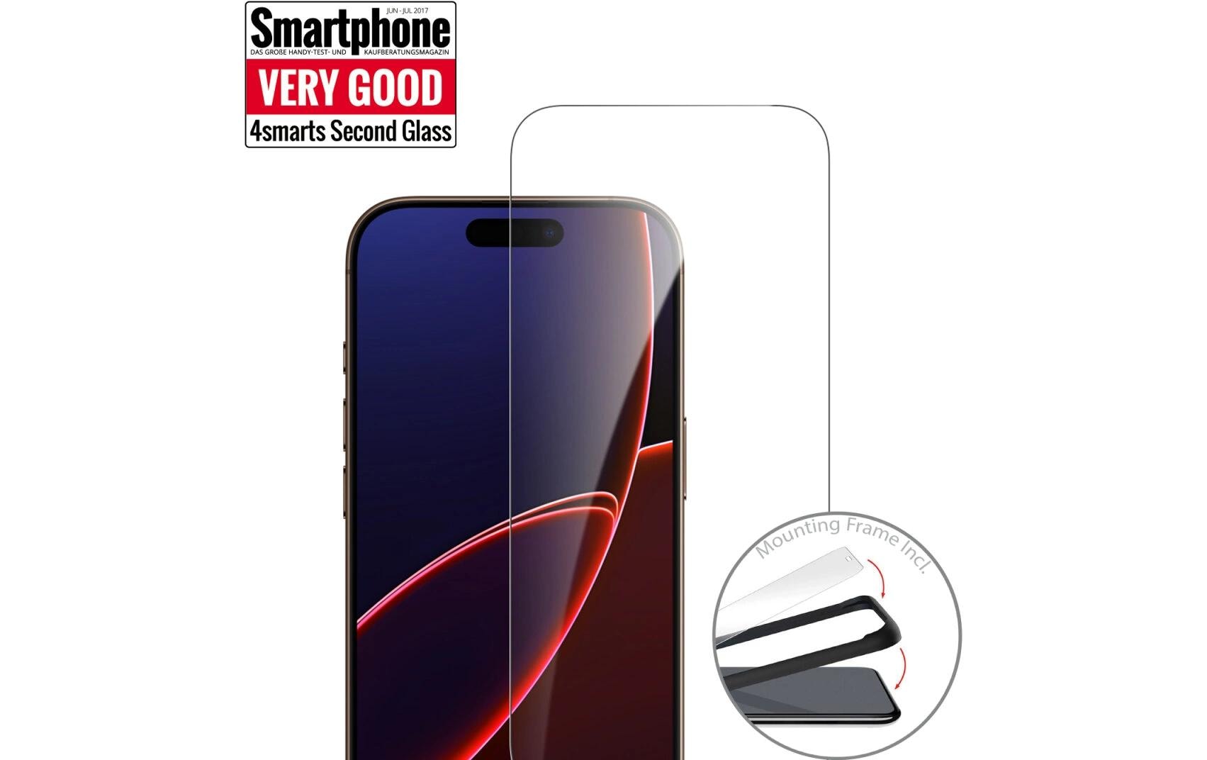 4smarts Displayschutz (Panzerglas), Case Friendly – für iPhone 17 Pro Max – mit Applikator