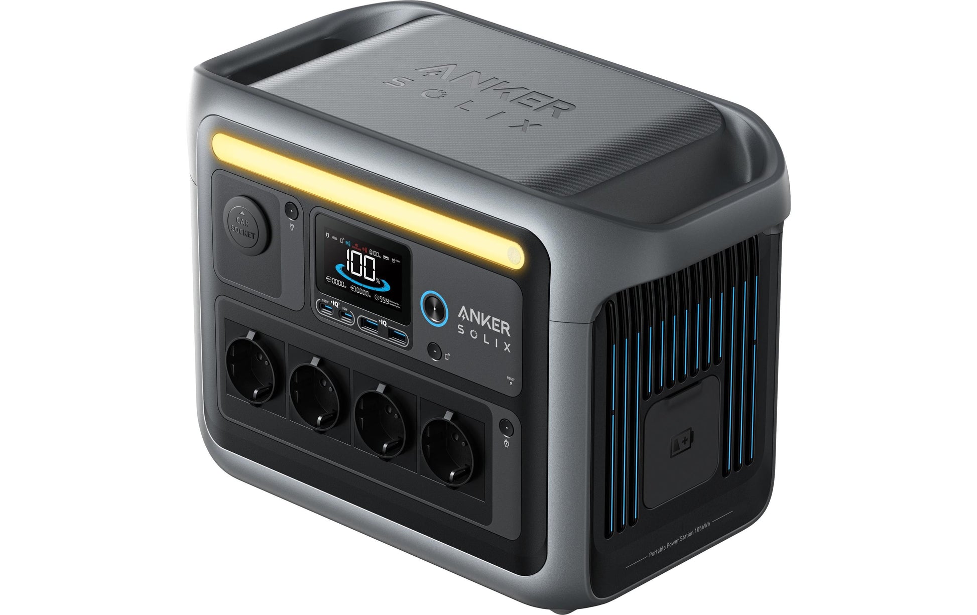 Anker SOLIX C1000X – Powerstation-Set – 1'056 Wh, 1'800 W, LiFePO4, inkl. 600 W Solarpanel