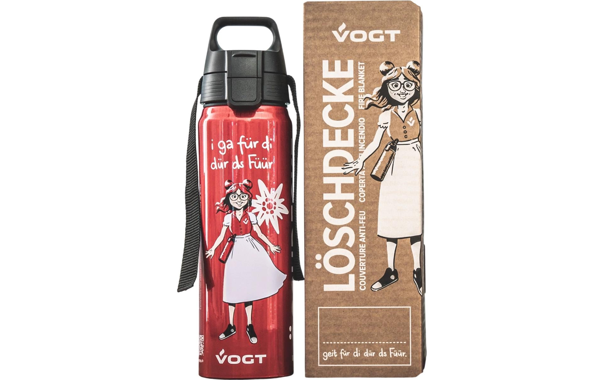 Vogt Löschdecke Heidi – 100 × 100 cm, DIN EN 1869:2019, für Li-Ion-Batterien